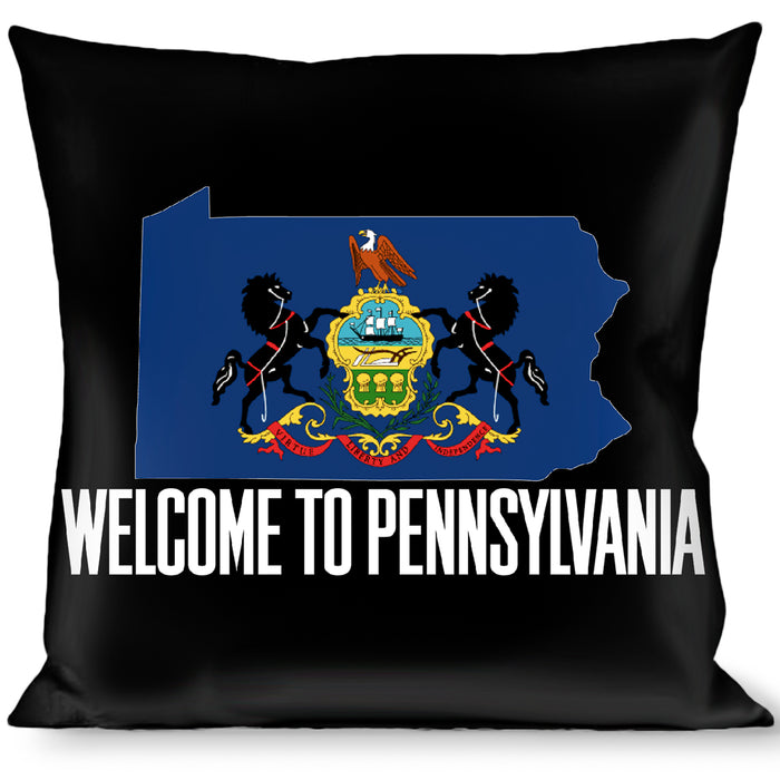 Buckle-Down Throw Pillow - Pennsylvania Flag Silhouette WELCOME TO PENNSYLVANIA Throw Pillows Buckle-Down   