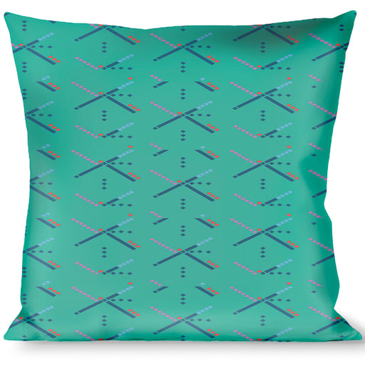Buckle-Down Throw Pillow - PDX Airport Carpet Old Throw Pillows Buckle-Down   