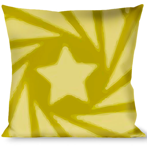 Buckle-Down Throw Pillow - Pinwheel Star Olive Green/Beige Throw Pillows Buckle-Down   