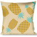 Buckle-Down Throw Pillow - Pineapples Rotating Tan Throw Pillows Buckle-Down   
