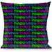 Buckle-Down Throw Pillow - SWAGG Black/Zebra Multi Neon Throw Pillows Buckle-Down   