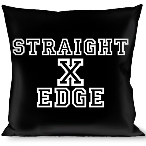 Buckle-Down Throw Pillow - STRAIGHT EDGE Black/White Throw Pillows Buckle-Down   