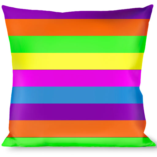 Buckle-Down Throw Pillow - Stripes Purple/Orange/Green/Yellow/Pink/Blue Throw Pillows Buckle-Down   