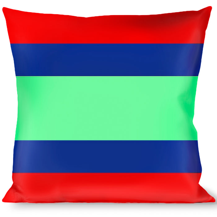 Buckle-Down Throw Pillow - Stripes Red/Blue/Green Throw Pillows Buckle-Down   