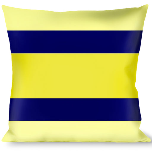 Buckle-Down Throw Pillow - Stripes Light Yellow/Navy/Yellow Throw Pillows Buckle-Down   