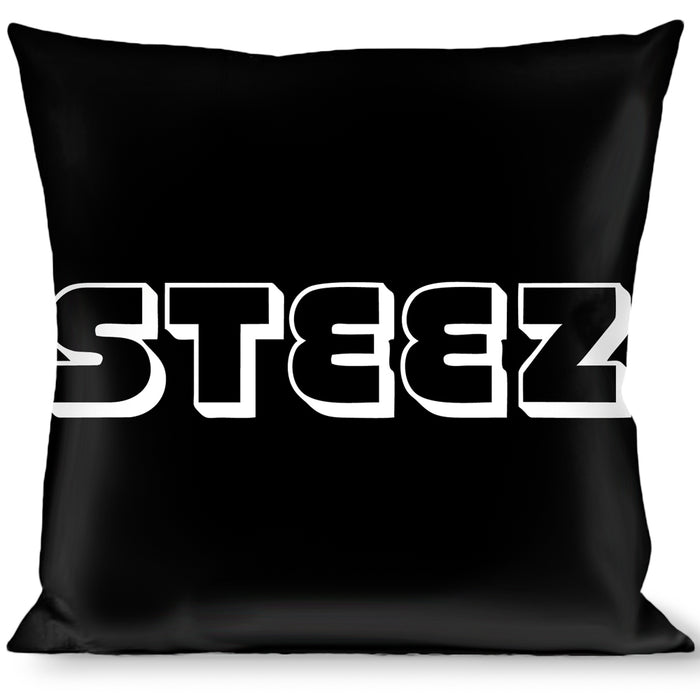 Buckle-Down Throw Pillow - STEEZ 3-D Black/White Throw Pillows Buckle-Down   