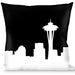 Buckle-Down Throw Pillow - Seattle Solid Skyline Black/White Throw Pillows Buckle-Down   