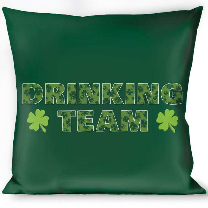 Buckle-Down Throw Pillow - St. Pat's DRINKING TEAM/Shamrocks Black/Green/White Throw Pillows Buckle-Down   