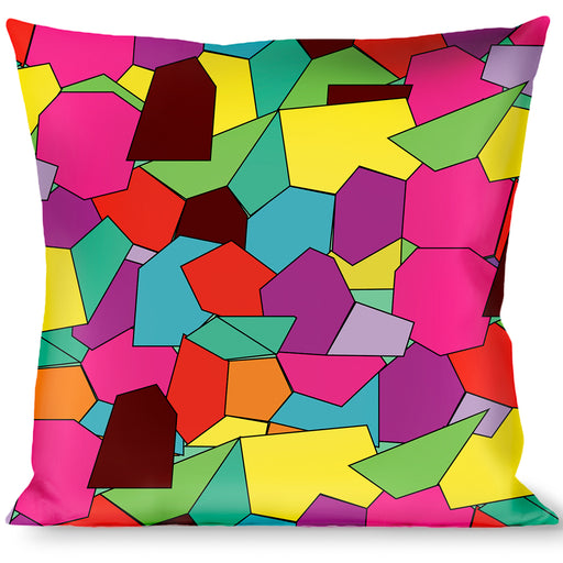 Buckle-Down Throw Pillow - Stained Glass Mosaic2 Multi Color/Navy Throw Pillows Buckle-Down   