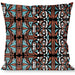 Buckle-Down Throw Pillow - Totem Carvings Black/White/Orange/Turquoise Throw Pillows Buckle-Down   