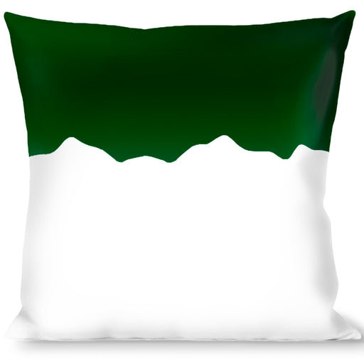 Buckle-Down Throw Pillow - Colorado Solid Mountains Green/White Throw Pillows Buckle-Down   