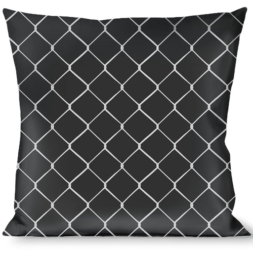 Buckle-Down Throw Pillow - Chain Link Fence Grays Throw Pillows Buckle-Down   