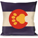 Buckle-Down Throw Pillow - Colorado Flag/Paw Print Throw Pillows Buckle-Down   