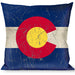 Buckle-Down Throw Pillow - Colorado Flags2 Repeat Vintage Throw Pillows Buckle-Down   