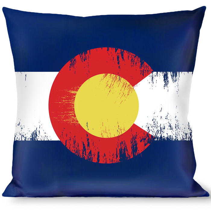 Buckle-Down Throw Pillow - Colorado Flags2 Repeat Weathered Throw Pillows Buckle-Down   