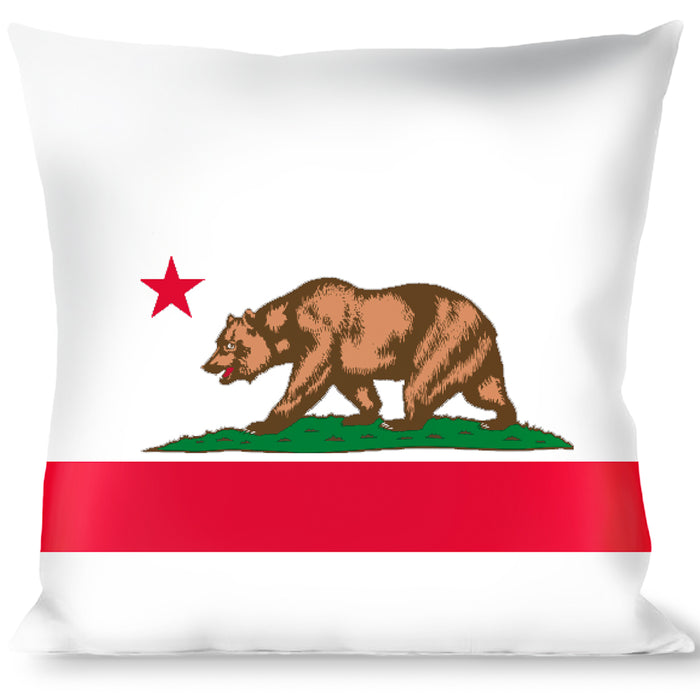 Buckle-Down Throw Pillow - California Flag White w/Stripe Throw Pillows Buckle-Down   