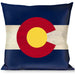 Buckle-Down Throw Pillow - Colorado Flags2 Repeat Vintage2 Throw Pillows Buckle-Down   