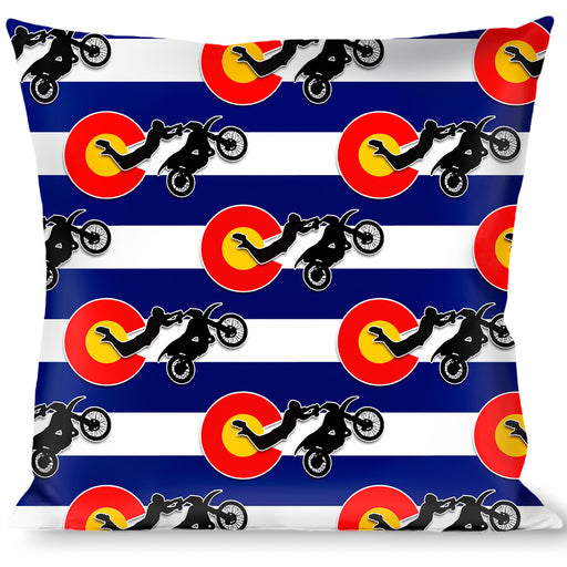 Buckle-Down Throw Pillow - Colorado/Freestyle Motocross Superman Throw Pillows Buckle-Down   