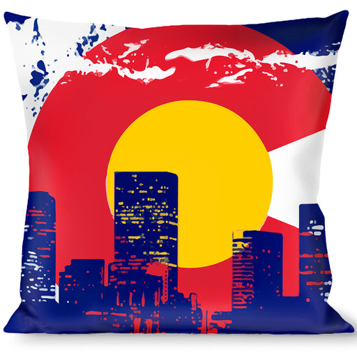 Buckle-Down Throw Pillow - Colorado Skyline/Mountains Throw Pillows Buckle-Down   