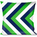 Buckle-Down Throw Pillow - Chevron White/Bright Green/Navy Throw Pillows Buckle-Down   
