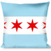 Buckle-Down Throw Pillow - Chicago Flags/Black Throw Pillows Buckle-Down   