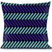 Buckle-Down Throw Pillow - Chevron3 Split Turquoise/Purple/Black Throw Pillows Buckle-Down   