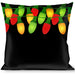 Buckle-Down Throw Pillow - Christmas Lights Black/Multi Color Throw Pillows Buckle-Down   