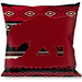 Buckle-Down Throw Pillow - Cali Bear/Aztec4 Black/Dark Reds/Cream Throw Pillows Buckle-Down   