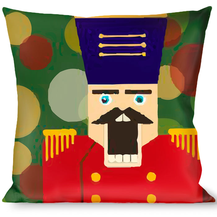 Buckle-Down Throw Pillow - Christmas Nutcracker/Polka Dots Greens/Gold/Red Throw Pillows Buckle-Down   