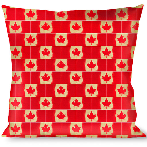 Buckle-Down Throw Pillow - Canada Flag Painted Throw Pillows Buckle-Down   