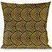 Buckle-Down Throw Pillow - Square Target Gold/Black Throw Pillows Buckle-Down   