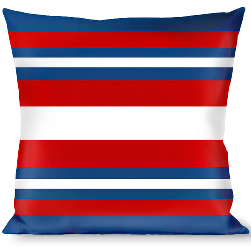 Buckle-Down Throw Pillow - Striped Blue/Red/White Throw Pillows Buckle-Down   