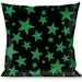 Buckle-Down Throw Pillow - Stars Scattered Black/Green Throw Pillows Buckle-Down   