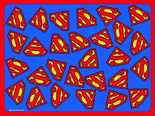 Placemat - Superman Logo Scattered Blue/Red Pet Mats DC Comics   