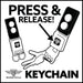 Keychain - Mickey Mouse Head Silhouette Black Silver Keychains Disney   