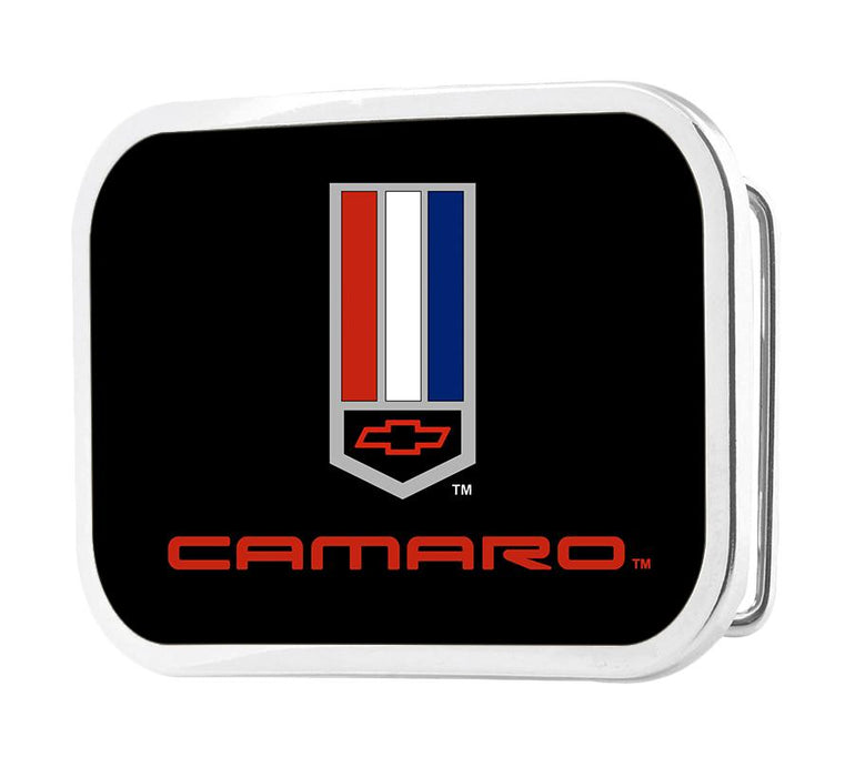 Camaro Badge Framed FCG Black/Red/White/Blue - Chrome Rock Star Buckle Belt Buckles GM General Motors   