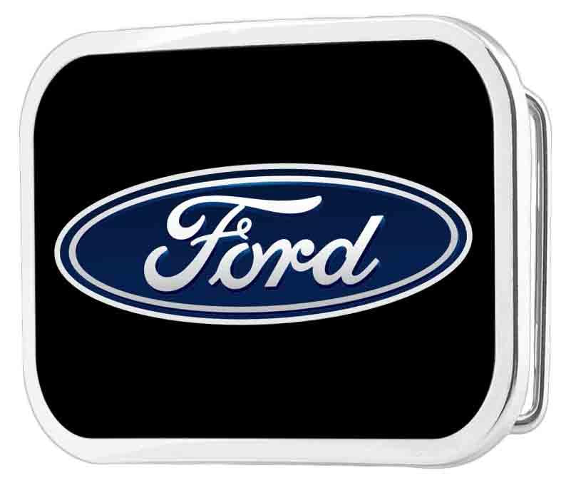 Ford Oval Framed FCG Black - Chrome Rock Star Buckle Belt Buckles Ford   