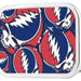 Steal Your Face Stacked FCG Red/White/Blue - Chrome Rock Star Buckle Belt Buckles Grateful Dead   