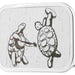 Dancing Terrapins GW White - Matte Rock Star Buckle Belt Buckles Grateful Dead   