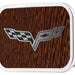 C6 Framed Marquetry Black Walnut/Metal - Matte Rock Star Buckle Belt Buckles GM General Motors   