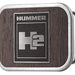 H2 Framed Marquetry Black Walnut/Metal - Matte Rock Star Buckle Belt Buckles GM General Motors   