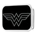 Wonder Woman Logo Framed Reverse Brushed - Chrome Rock Star Buckle Belt Buckles DC Comics   