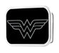 Wonder Woman Logo Framed Reverse Brushed - Chrome Rock Star Buckle Belt Buckles DC Comics   