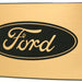 Ford Oval Rock Star Buckle - Brushed Gold/Black Belt Buckles Ford   