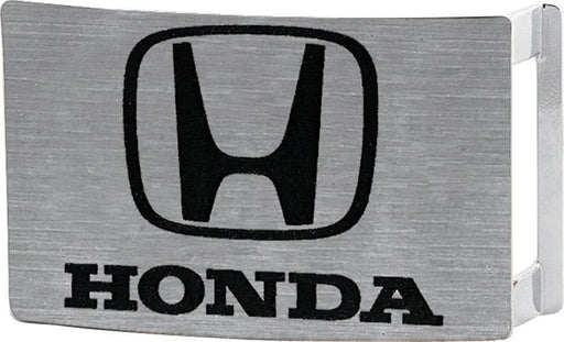 Honda Rock Star Buckle - Brushed Silver/Black Belt Buckles Honda   