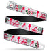 A CHRISTMAS STORY Wreath Logo Full Color White Seatbelt Belt - A Christmas Story Icons Collage White/Reds/Greens Webbing Seatbelt Belts Warner Bros. Holiday Movies   