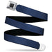 BD Wings Logo CLOSE-UP Black/Silver Seatbelt Belt - Navy Panel Webbing Seatbelt Belts Buckle-Down   