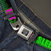 Seatbelt Belt - EAT SLEEP RAVE REPEAT Black/Multi Neon Seatbelt Belts Buckle-Down   