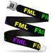 Seatbelt Belt - FML Black/Yellow/Green/Purple Seatbelt Belts Buckle-Down   
