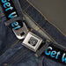 Seatbelt Belt - GET WET Black/Baby Blue Seatbelt Belts Buckle-Down   